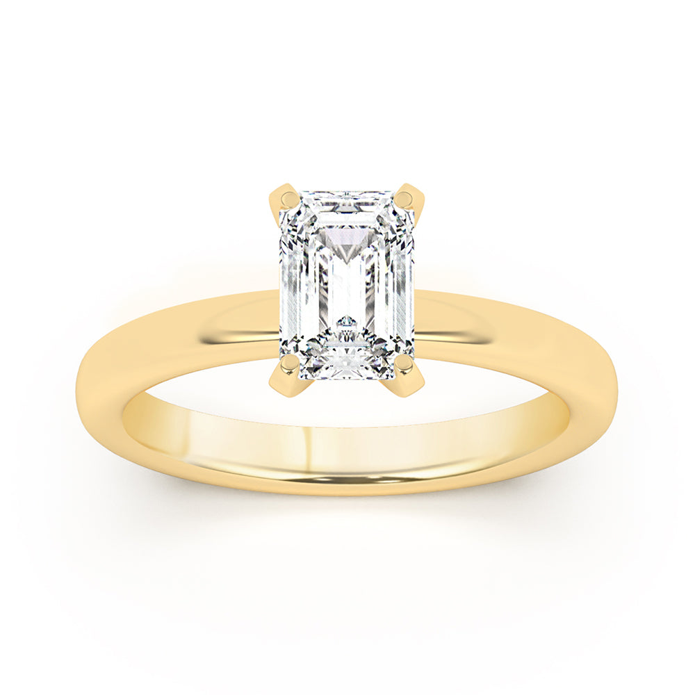 Solitaire Plain Shank Engagement Ring