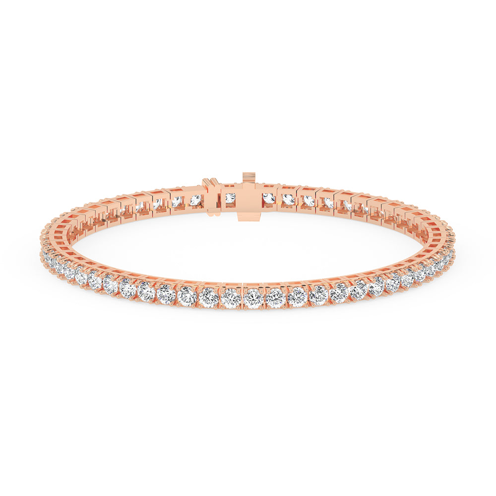 Tennis Bracelet with Square Links 5.94 ctw