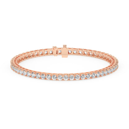 Tennis Bracelet with Square Links 5.94 ctw