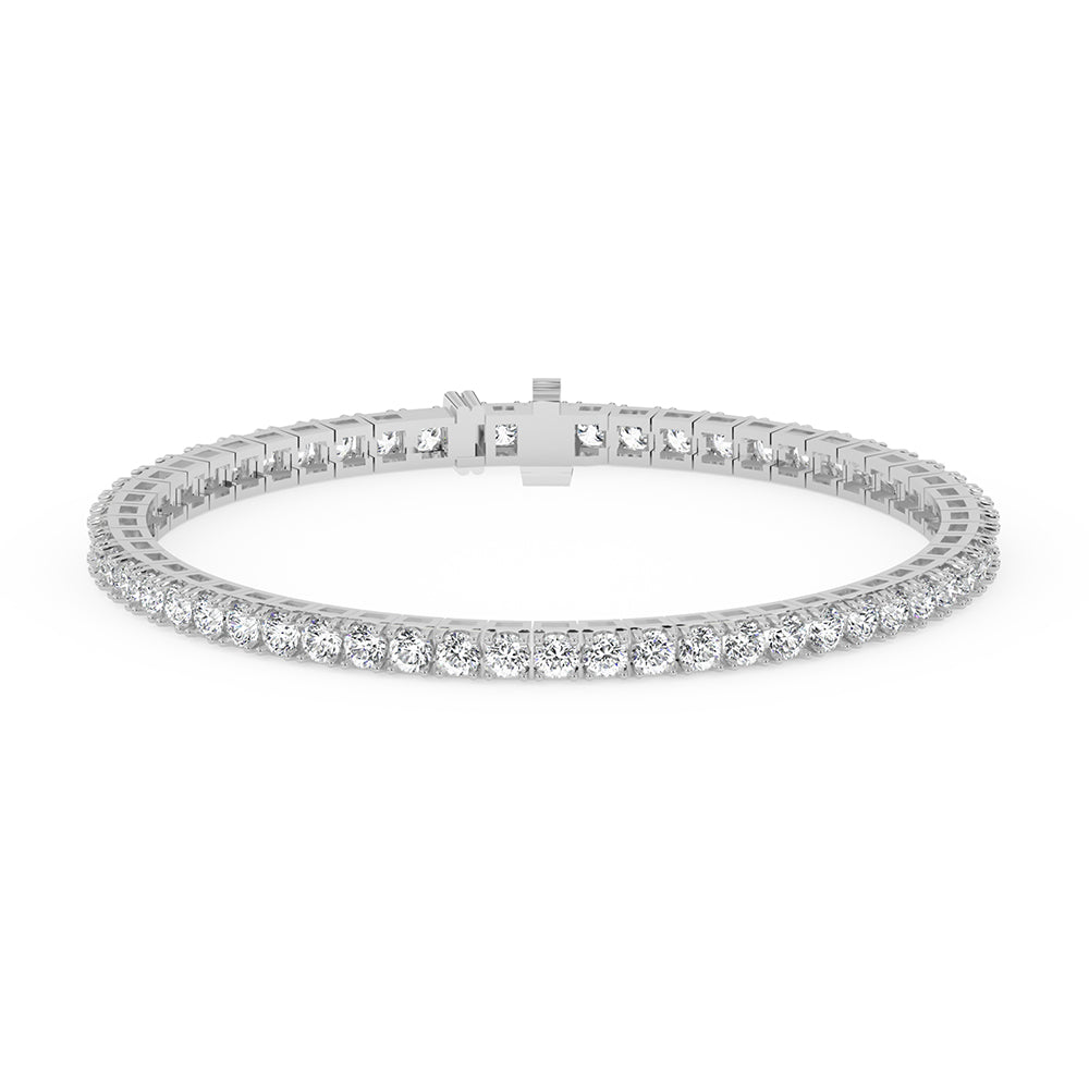 Tennis Bracelet with Square Links 5.94 ctw