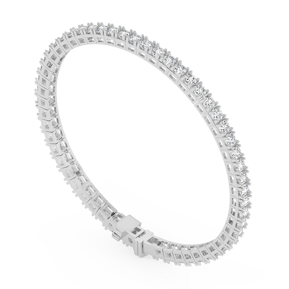 Tennis Bracelet with Square Links 5.94 ctw