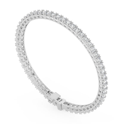 Tennis Bracelet with Square Links 5.94 ctw