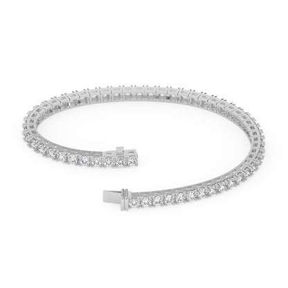 Tennis Bracelet with Square Links 5.94 ctw