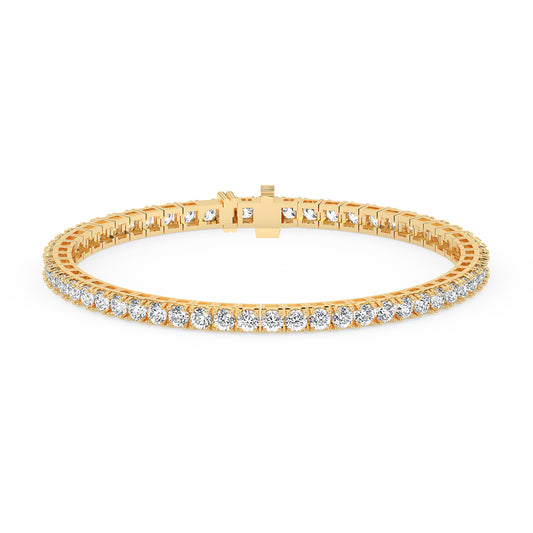 Tennis Bracelet with Square Links 5.94 ctw