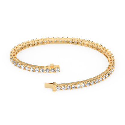 Tennis Bracelet with Square Links 5.94 ctw