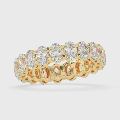 Oval Eternity Gallery Ring 0.25