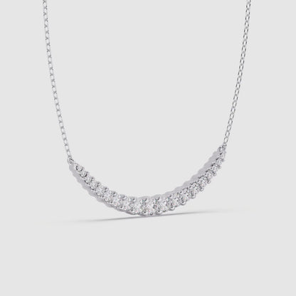 Curved Pendant with 18" Chain - 1.028 ctw