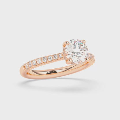 Hidden Halo Engagement Ring 0.30 ctw