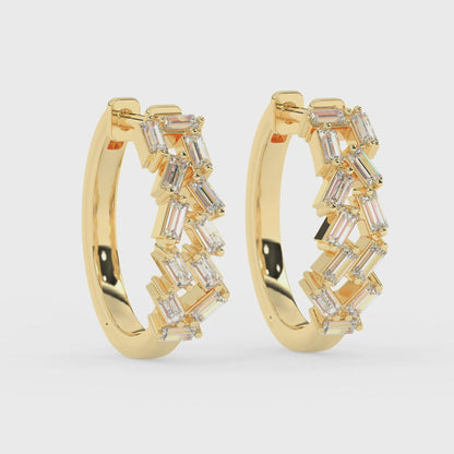 Baguette Hoops 0.68 ctw