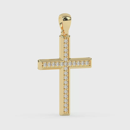 Cross Pendant with 18" Chain 0.17 ctw