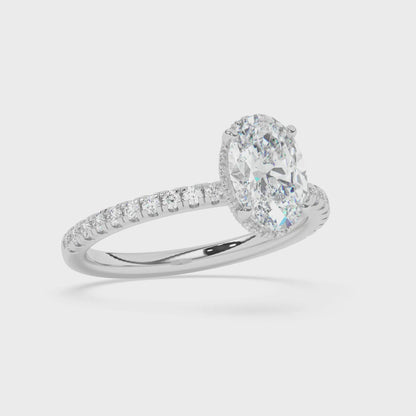 Hidden Halo Engagement Ring 0.40 ctw