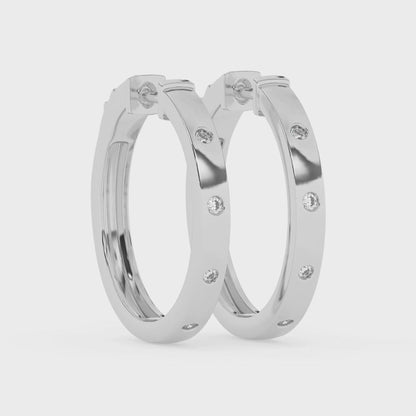 Round Diamond Hoops 0.19 ctw