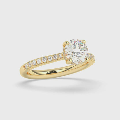 Hidden Halo Engagement Ring 0.30 ctw