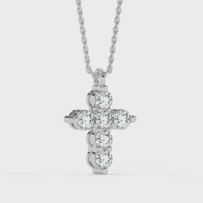 Cross Pendant with 18" Chain - 0.50 ctw