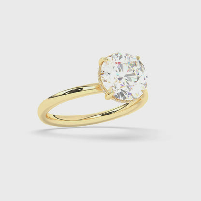 Hidden Halo Engagement Ring 0.10 ctw