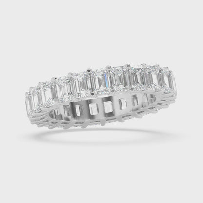 Emerald Eternity Gallery Ring 0.25