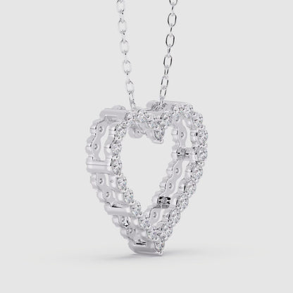 Heart Pendant with 18" Chain 0.54 ctw