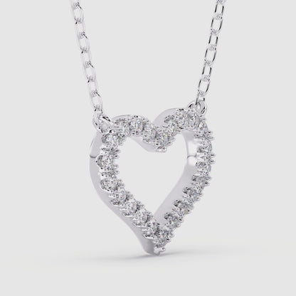 Heart Pendant with 18" Chain 0.21 ctw