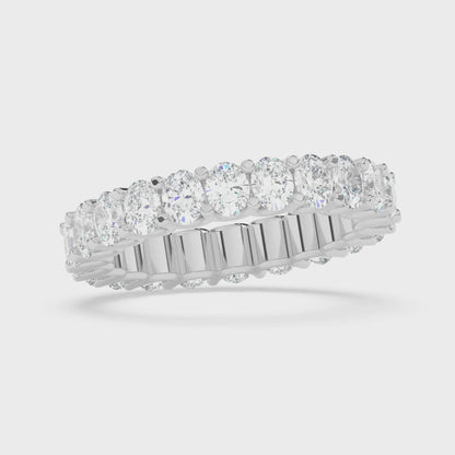 Oval Eternity U Prong Ring 0.15