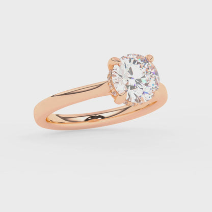 Hidden Halo Engagement Ring 0.15 ctw