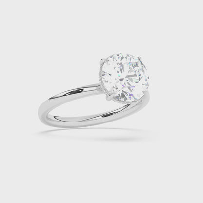 Hidden Halo Engagement Ring 0.10 ctw