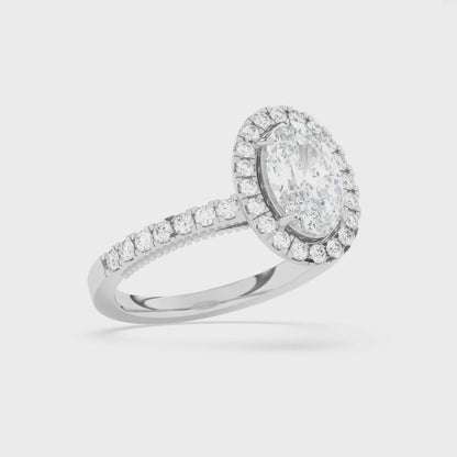 Classic Halo Engagement Ring for 0.60 ctw