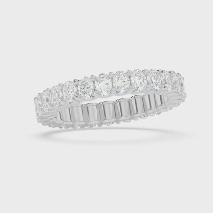 Oval Eternity U Prong Ring 0.10