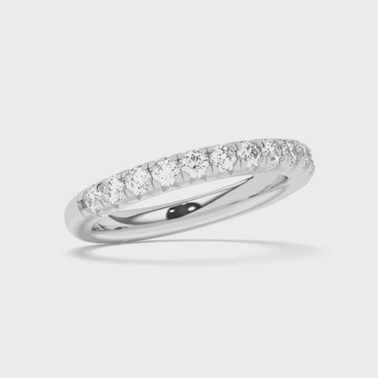 French Pave Wedding Band 0.75 ctw