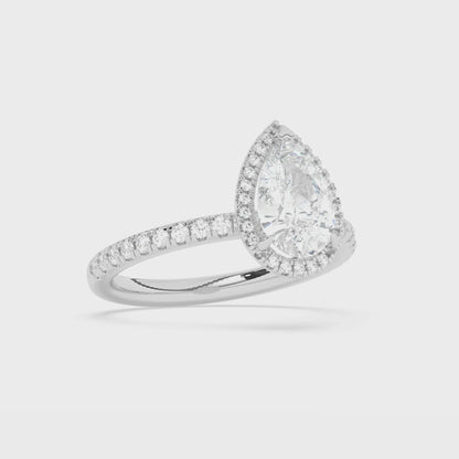 Halo Diamonds Engagement Ring 0.4 ctw