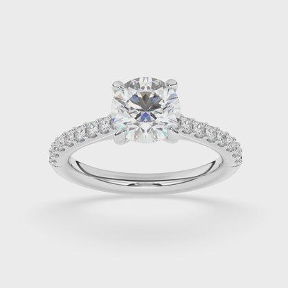 Hidden Halo Engagement Ring 0.4 ctw