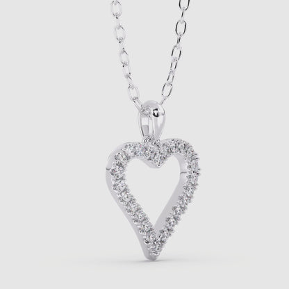 Heart Pendant with 18" Chain 0.14 ctw