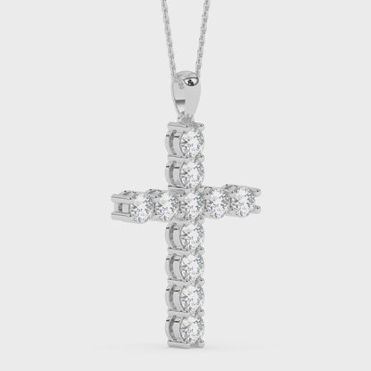 Cross Pendant with 18" Chain 2.20 ctw