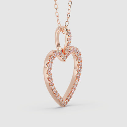 Heart Pendant with 18" Chain 0.50 ctw