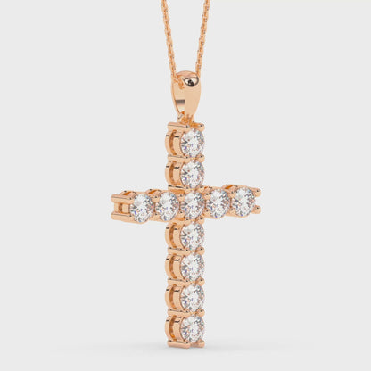 Cross Pendant with 18" Chain 2.20 ctw