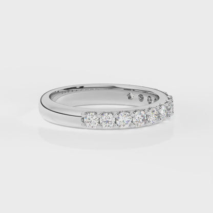 Split Prong Wedding Band 0.75 ctw