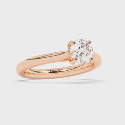 Solitaire Plain Shank Engagement Ring