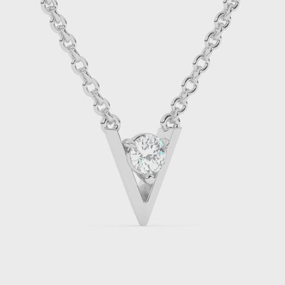 Solitaire Pendant with 18" Chain 0.23 ct