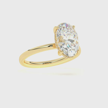 Hidden Halo Engagement Ring 0.10 ctw