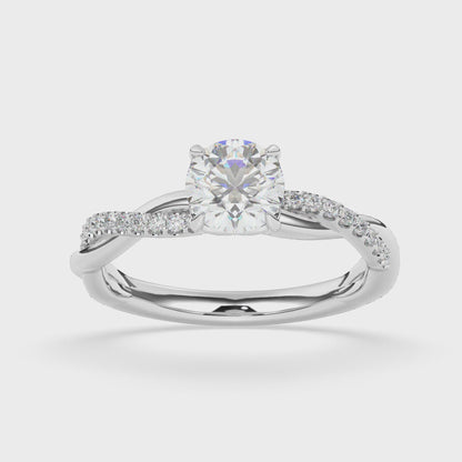 Spiral Shank Engagement Ring 0.10 ctw