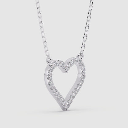 Heart Pendant with 18" Chain 0.15 ctw