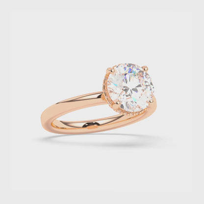 Hidden Halo Engagement Ring 0.10 ctw