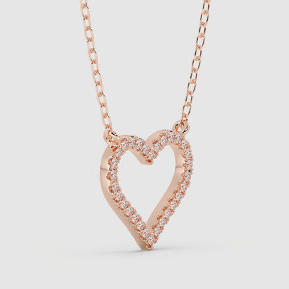 Heart Pendant with 18" Chain 0.15 ctw