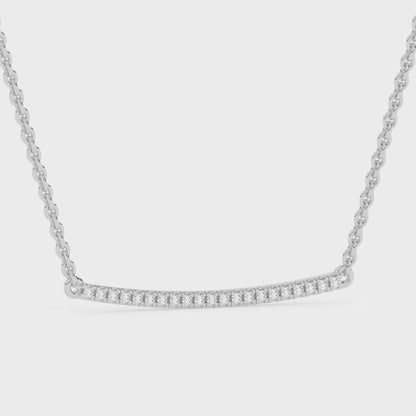 Curve Pendant with 18" Chain 0.13 ctw