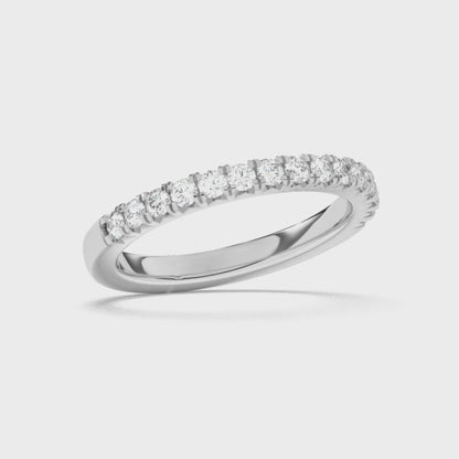 French Pave Wedding Band 0.50 ctw