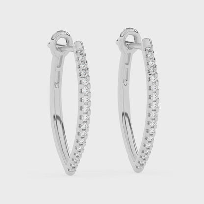 V Shape Hoops 0.33 ctw