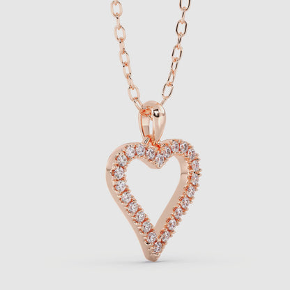 Heart Pendant with 18" Chain 0.14 ctw