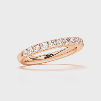 French Pave Wedding Band 0.75 ctw