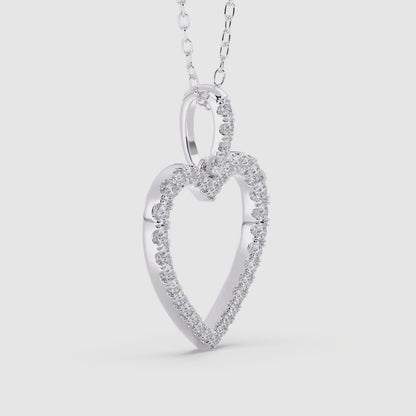 Heart Pendant with 18" Chain 0.50 ctw