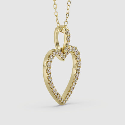 Heart Pendant with 18" Chain 0.50 ctw