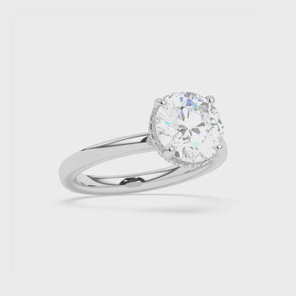 Hidden Halo Engagement Ring 0.10 ctw